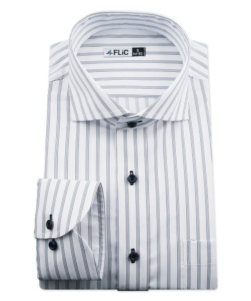 FLiC(フリック)/ワイシャツ ノーアイロン ドライ ストレッチワイシャツ メンズ 長袖 形態安定 吸水速乾 織柄 ホリゾンタル/img12