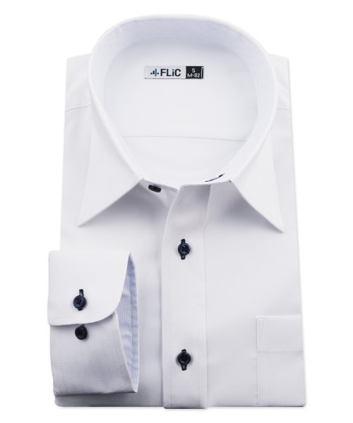 FLiC(フリック)/ワイシャツ ノーアイロン ドライ ストレッチワイシャツ メンズ 長袖 形態安定 吸水速乾 織柄 レギュラー/img03