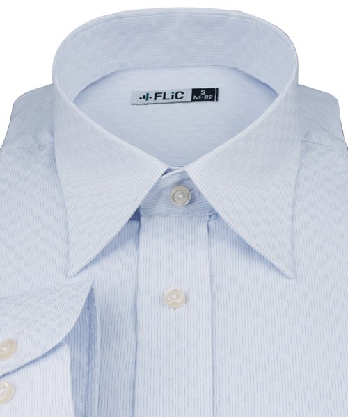 FLiC(フリック)/ワイシャツ ノーアイロン ドライ ストレッチワイシャツ メンズ 長袖 形態安定 吸水速乾 織柄 レギュラー/img02