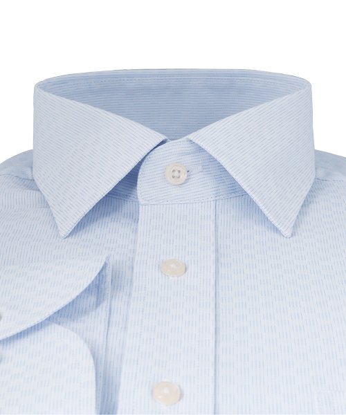 FLiC(フリック)/ワイシャツ ノーアイロン ドライ ストレッチワイシャツ メンズ 長袖 形態安定 吸水速乾 織柄 ショートワイド/img02