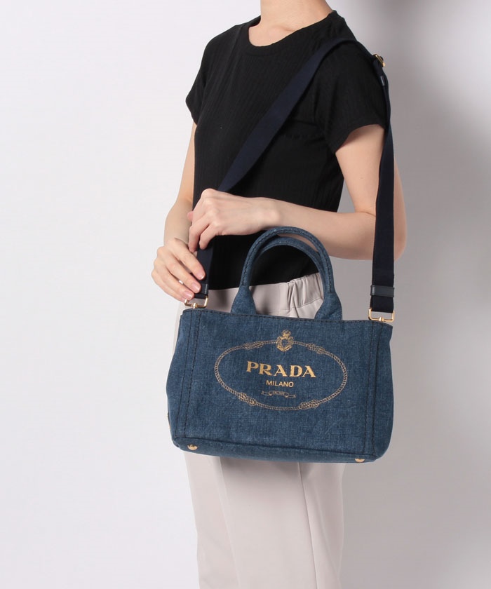 PRADA デニム カナパトートバッグレディース - トートバッグ