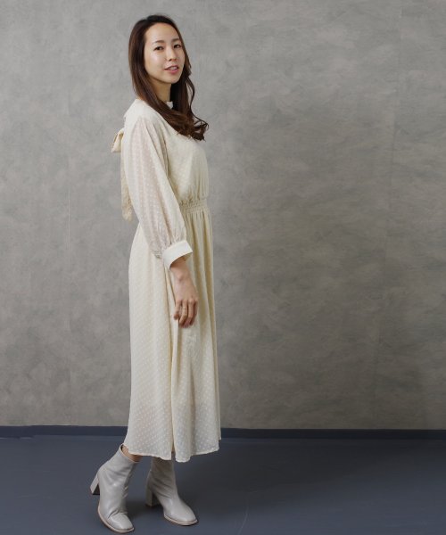 Fizz(フィズ)/【2020新作】前後2WAYボウタイドビーシフォンワンピース　fi SS 201052/img01