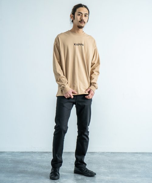 Rocky Monroe(ロッキーモンロー)/kappa カッパ Tシャツ ロンT メンズ レディース ブランドロゴ 白 長袖 バックプリント ビッグシルエット ゆったり ルーズ クルーネック カジュアル /img27