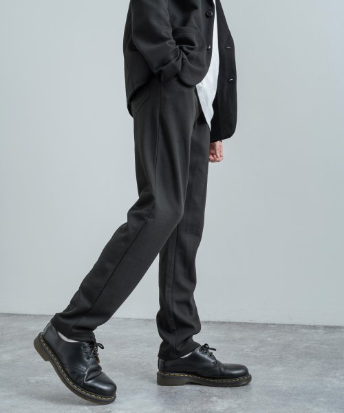 セットアップ メンズ テーラードジャケット イージーパンツ ポンチ素材 スウェット テーパード ストレッチ 伸縮性 無地 2ピース 2点セット 2b 2ボタン ロッキーモンロー Rocky Monroe Magaseek