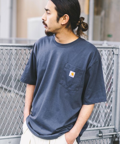 Rocky Monroe(ロッキーモンロー)/CARHARTT カーハート Tシャツ メンズ レディース K87 ポケTee 半袖 無地 ポケット ワークウェア ルーズシルエット ビッグサイズ クルーネック/img17