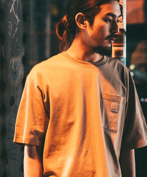 Rocky Monroe(ロッキーモンロー)/CARHARTT カーハート Tシャツ メンズ レディース K87 ポケTee 半袖 無地 ポケット ワークウェア ルーズシルエット ビッグサイズ クルーネック/img45