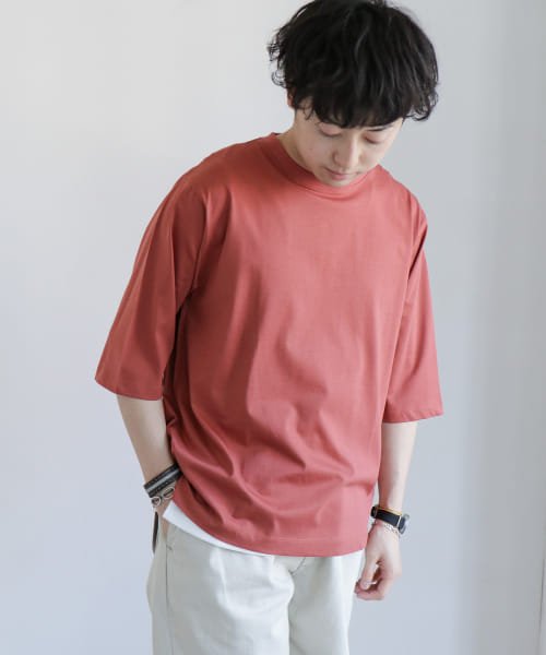 URBAN RESEARCH DOORS(アーバンリサーチドアーズ)/ダブルシルケット6分袖Tシャツ/img01