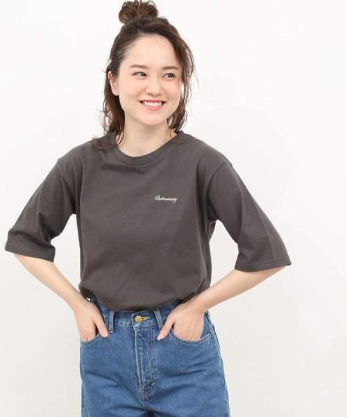 VIS(ビス)/フロント刺繍バックサテンロゴTシャツ/img14