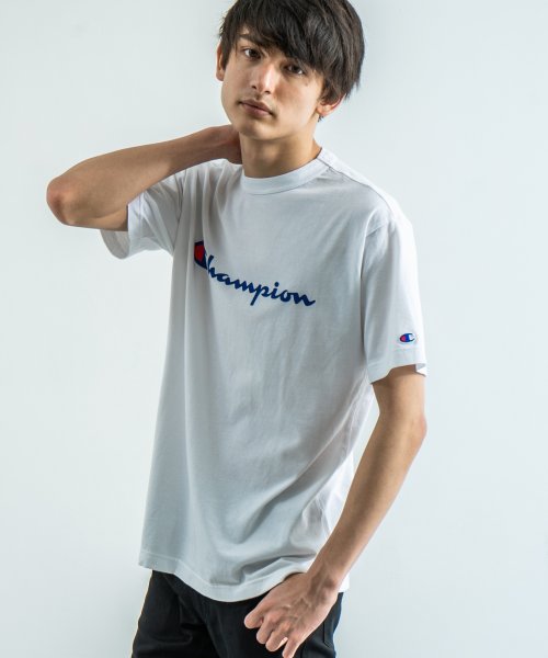 Rocky Monroe(ロッキーモンロー)/半袖Tシャツ メンズ ユニセックス 無地 シンプル カジュアル ストリート ロゴプリント ベーシック コットン 綿 スポーティ Champion チャンピオン /img01