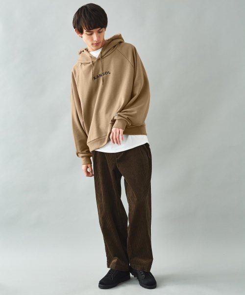 Kangol カンゴール プルオーバーパーカー ショート丈 メンズ ユニセックス レディース ラグランスリーブ シンプル ロゴ 刺繍 裏毛 綿 コットン ルーズ ロッキーモンロー Rocky Monroe Magaseek