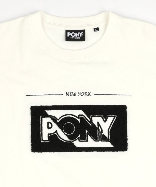 Rocky Monroe(ロッキーモンロー)/PONY ポニー 半袖Tシャツ メンズ レディース ユニセックス プリント ブランドロゴ エンボス加工 ボックス さがら刺繍 ビッグシルエット 米綿 USAコッ/img13