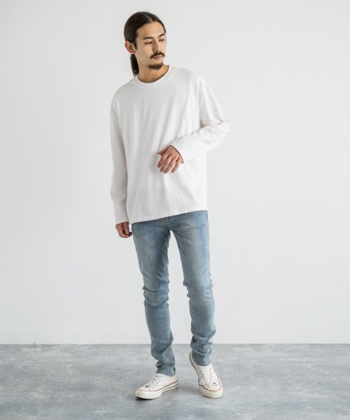 クーポン開催中 デニムパンツ メンズ ジーパン ジーンズ スキニー ライクラ スリム テーパード 細身 スーパーストレッチ 綿 コットン 伸縮性 シンプル カジュアル キレイめ ロッキーモンロー Rocky Monroe Magaseek