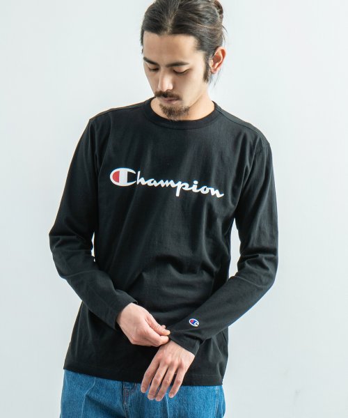 Rocky Monroe(ロッキーモンロー)/Champion チャンピオン Tシャツ メンズ 長袖 クルーネック BASIC ベーシック ロゴ 刺繍 ガーメントウォッシュ C3－J426 8271/img08