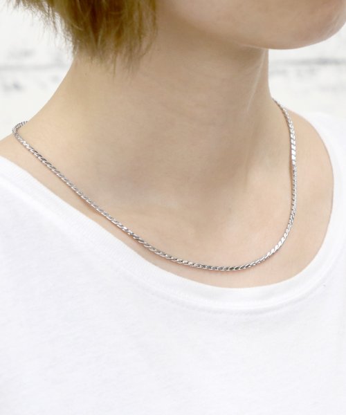 MAISON mou(メゾンムー)/【ego na gh?i/エゴナハイ】stainless necklacce swage chain  type1/ステンレスキヘイスウェッジチェーンネックレス/img02