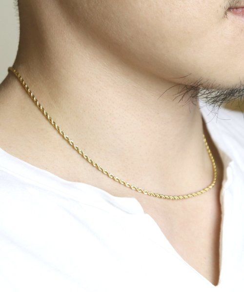 MAISON mou(メゾンムー)/【ego na gh?i/エゴナハイ】stainless necklacce twist chain /ステンレスネックレスねじれチェーン2/img08