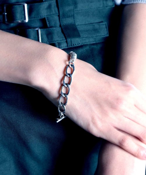 MAISON mou(メゾンムー)/【YArKA/ヤーカ】silver925 circle parts+flat chain mix bracelet [gop]/ミックスパーツブレスレット　シル/img01