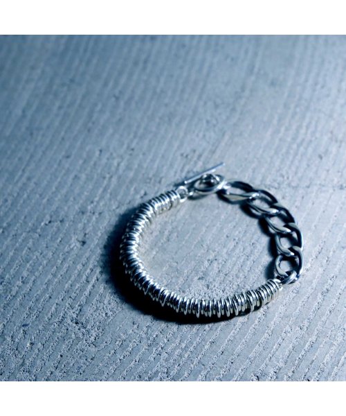MAISON mou(メゾンムー)/【YArKA/ヤーカ】silver925 circle parts+flat chain mix bracelet [gop]/ミックスパーツブレスレット　シル/img03