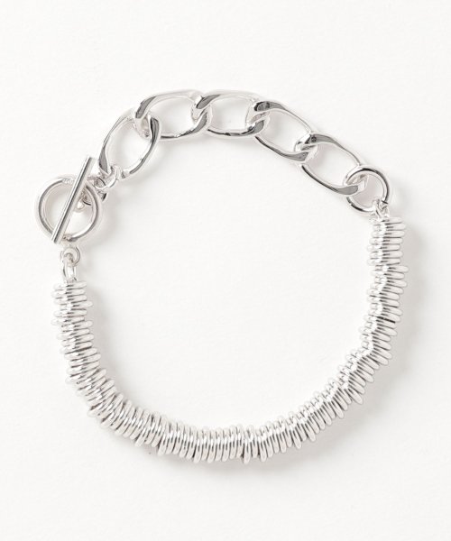 MAISON mou(メゾンムー)/【YArKA/ヤーカ】silver925 circle parts+flat chain mix bracelet [gop]/ミックスパーツブレスレット　シル/img04