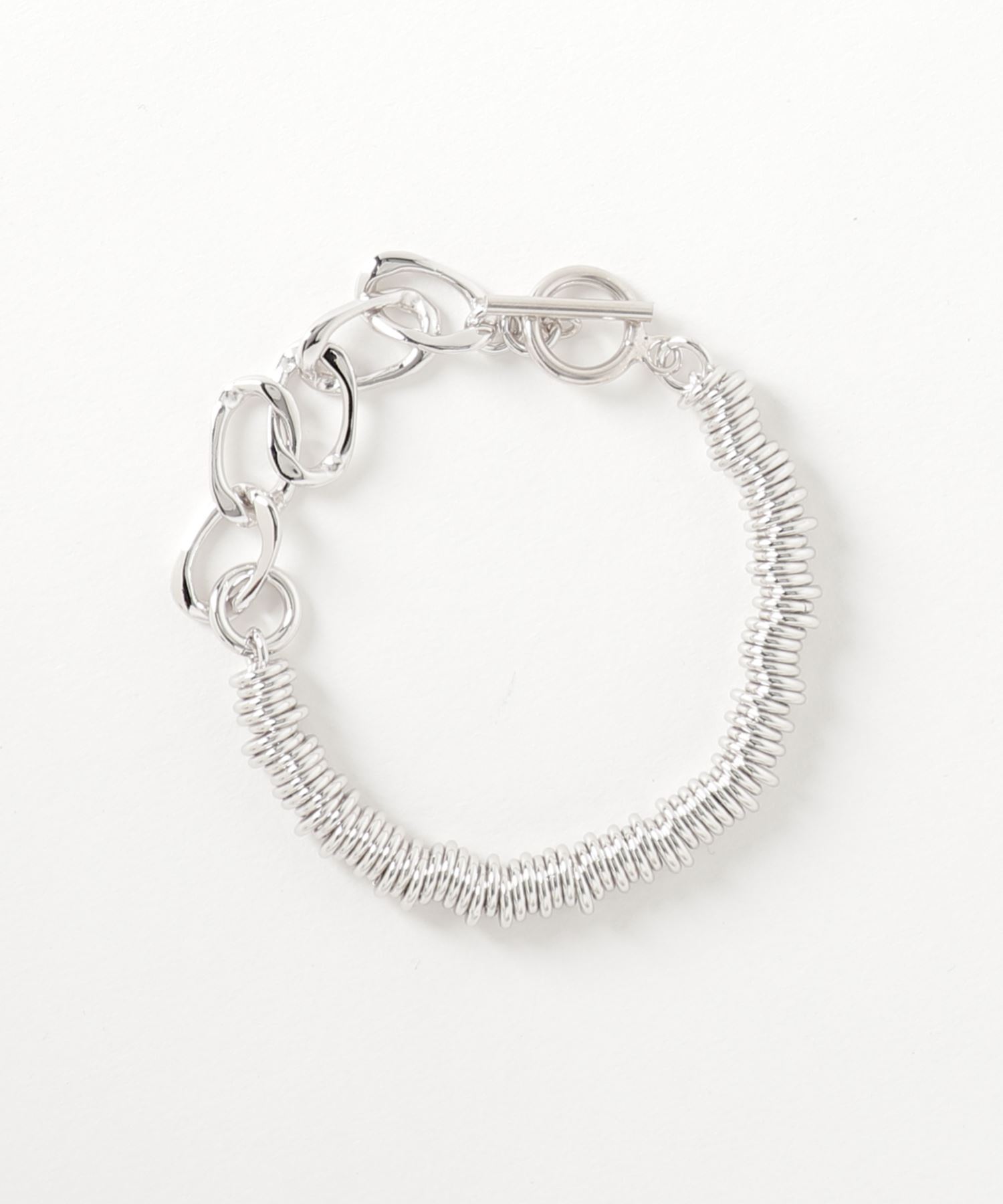 YArKA/ヤーカ】silver925 circle parts+flat chain mix bracelet [gop