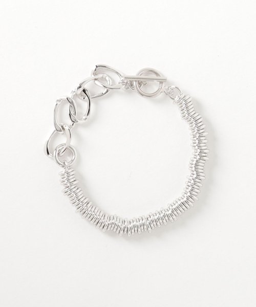 MAISON mou(メゾンムー)/【YArKA/ヤーカ】silver925 circle parts+flat chain mix bracelet [gop]/ミックスパーツブレスレット　シル/img05