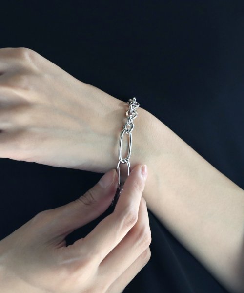 MAISON mou(メゾンムー)/【YArKA/ヤーカ】silver925 mix chain bracelet [HB1]/ミックスチェーンブレスレット シルバー925 /img04