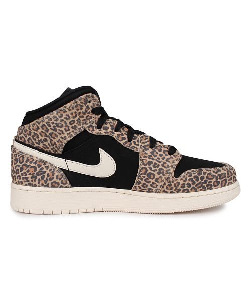 NIKE AIR JORDAN 1 MID SE GS LEOPARD ナイキ エアジョーダン1 スニーカー レディース ブラック 黒  BQ6931－021(503107524) | ナイキ(NIKE) - MAGASEEK