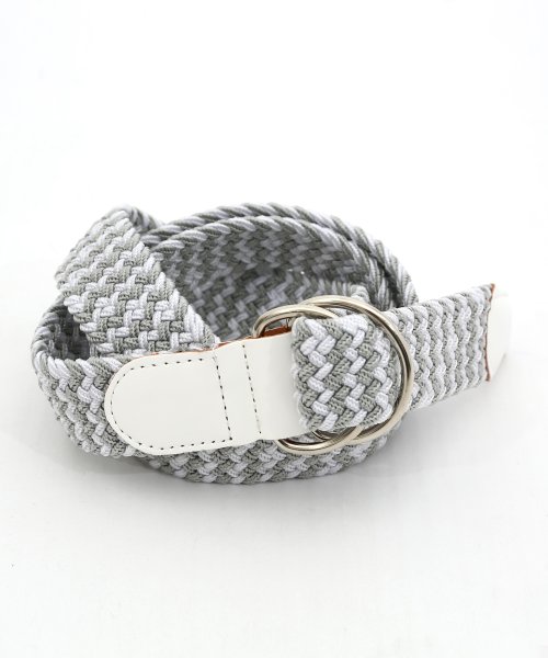 ベルト メンズ メッシュベルト ゴムメッシュ ストレッチ カジュアル バイカラー スポーツ 編み込み 夏用ベルト 軽量 穴なし 8139 ロッキーモンロー Rocky Monroe Magaseek