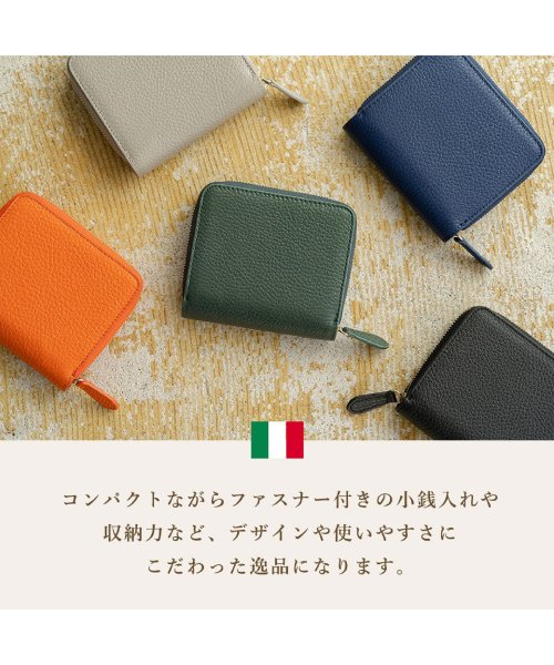 MURA(ムラ)/MURA ムラ イタリア製シュリンクレザー ラウンドファスナー ミニ財布 二つ折り財布/img02