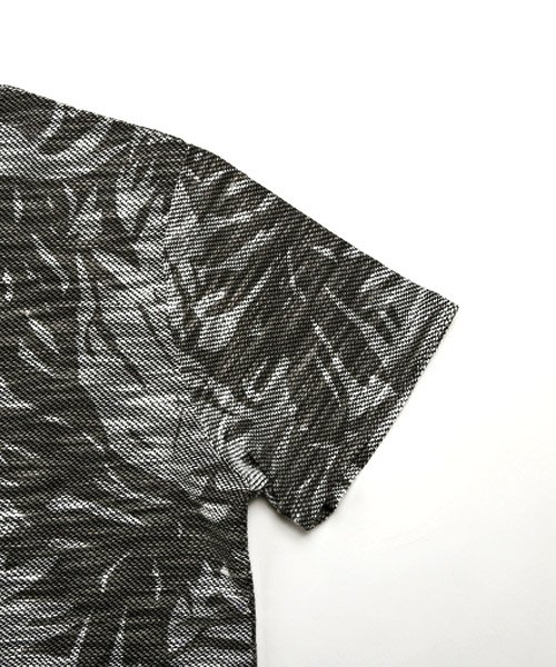 LUXSTYLE(ラグスタイル)/スラブネップボタニカル半袖Tシャツ/Tシャツ メンズ 半袖 スラブニット ボタニカル柄/img12