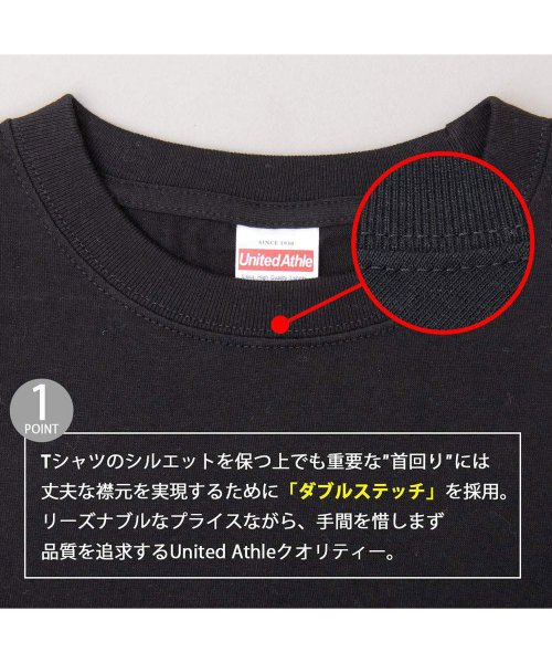 AMS SELECT(エーエムエスセレクト)/United Athle / ユナイテッドアスレ / 5.6オンス ハイクオリティー ポケットTシャツ / 大きめ / 無地Tシャツ/img02