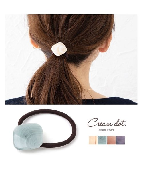 ぷっくりとしたマーブルストーンが大人可愛いヘアゴム クリームドット Cream Dot Magaseek ぷっくりとしたマーブルストーンが大人可愛いヘアゴム クリームドット Cream Dot Magaseek