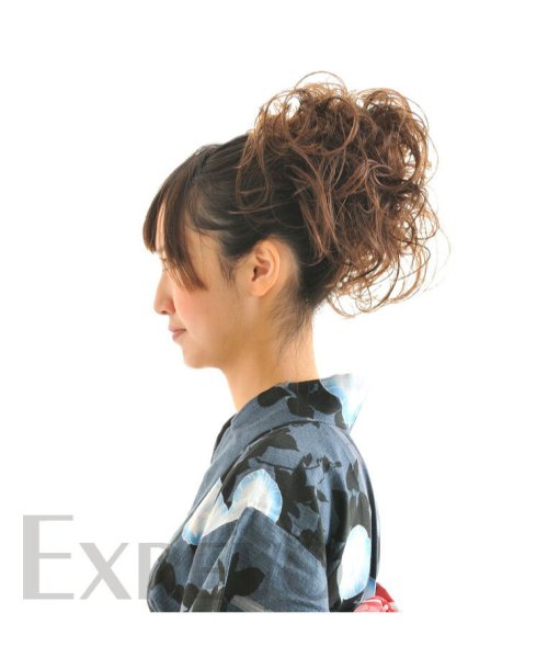 exrevo(エクレボ)/【ロープウィッグ】スーパーロング 130cm★簡単アップ★「ロープウィッグ メガ盛り MIXウェーブ」ボリューム 簡単アップスタイル 結婚式 卒業式 ウィッグ /img07