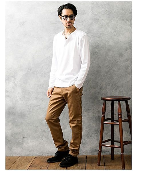 セール ストレートチノパンメンズテーパードパンツコットンチノパンツ マエストーソ Maestoso Magaseek