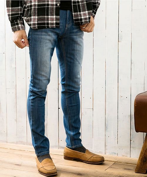 セール デニムメンズスキニーデニムストレッチジーンズスリムジーパンデニムパンツスキニー マエストーソ Maestoso Magaseek