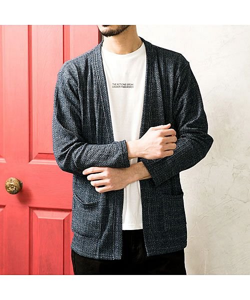 2点セットアンサンブルメンズカーディガン半袖tシャツ無地ストライプ マエストーソ Maestoso Magaseek 2点セットアンサンブルメンズカーディガン半袖tシャツ無地ストライプ マエストーソ Maestoso Magaseek