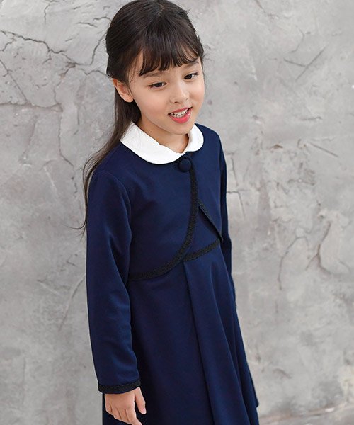 セール 長袖ジャケット 襟付きシャツ ワンピース 3点セット 子供服bee 子供服bee Magaseek