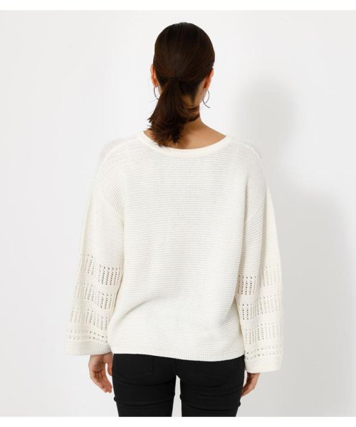 AZUL by moussy(アズールバイマウジー)/【雑誌VERY掲載】2WAY CROCHET SLEEVE KNIT/img05