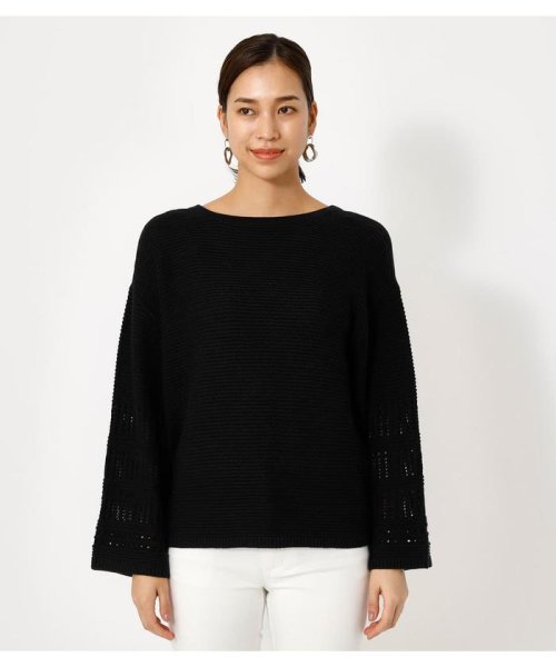 AZUL by moussy(アズールバイマウジー)/【雑誌VERY掲載】2WAY CROCHET SLEEVE KNIT/img16