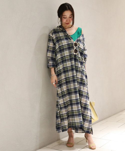 ADAM ET ROPE'(アダム　エ　ロペ)/【Original Madras Trading Company】CAFTAN DRESS/img08