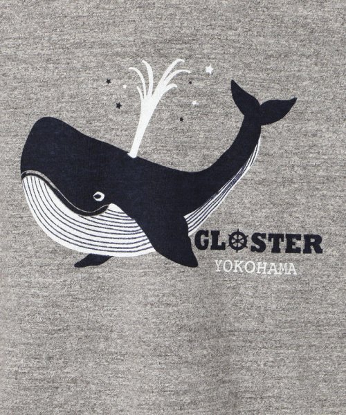 GLOSTER(GLOSTER)/吊り編み クジラプリントTシャツ/img07