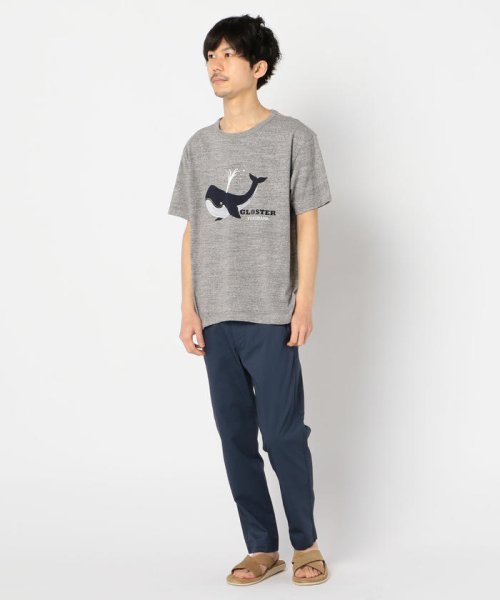 GLOSTER(GLOSTER)/吊り編み クジラプリントTシャツ/img08