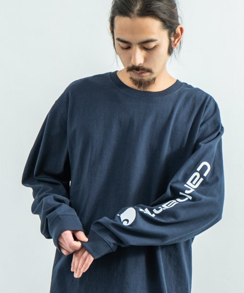 Rocky Monroe(ロッキーモンロー)/CARHARTT カーハート ロングTシャツ 長袖 カットソー クルーネック メンズ レディース ユニセックス プリント ヘビーウェイト オンス ロゴ 綿 コッ/img09