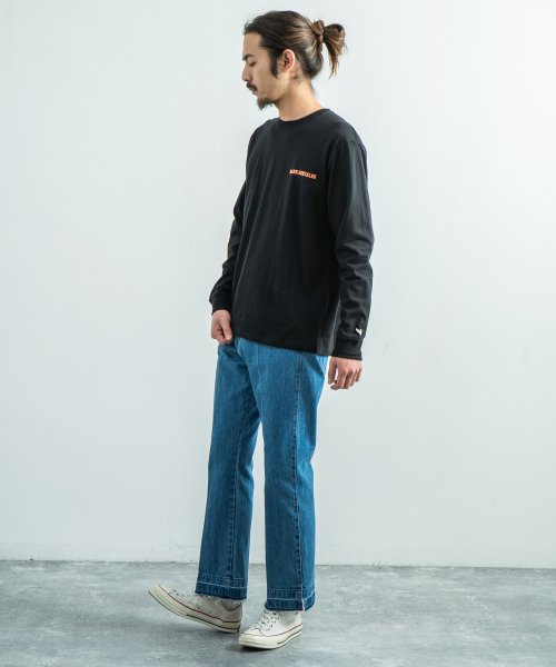 デニムパンツ メンズ レディース ジーンズ アンクル丈 ブーツカット フレアシルエット セルビッチ セルヴィッチ 日本製 国産 赤耳 リペア 綿 コットン セン ロッキーモンロー Rocky Monroe Magaseek