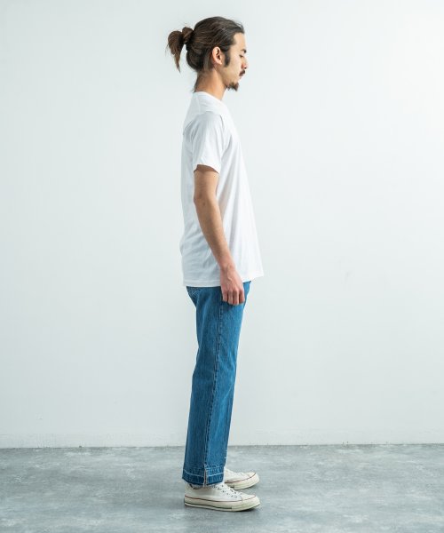 デニムパンツ メンズ レディース ジーンズ アンクル丈 ブーツカット フレアシルエット セルビッチ セルヴィッチ 日本製 国産 赤耳 リペア 綿 コットン セン ロッキーモンロー Rocky Monroe Magaseek
