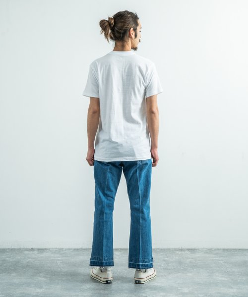 クーポン開催中 デニムパンツ メンズ レディース ジーンズ アンクル丈 ブーツカット フレアシルエット セルビッチ セルヴィッチ 日本製 国産 赤耳 リペア 綿 コットン セン ロッキーモンロー Rocky Monroe Magaseek