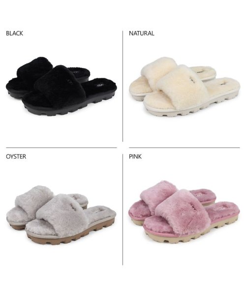 UGG(UGG)/UGG アグ サンダル ファー スライドサンダル コゼット レディース WOMENS COZETTE ブラック オフ ホワイト グレー ピンク 黒 110089/img01