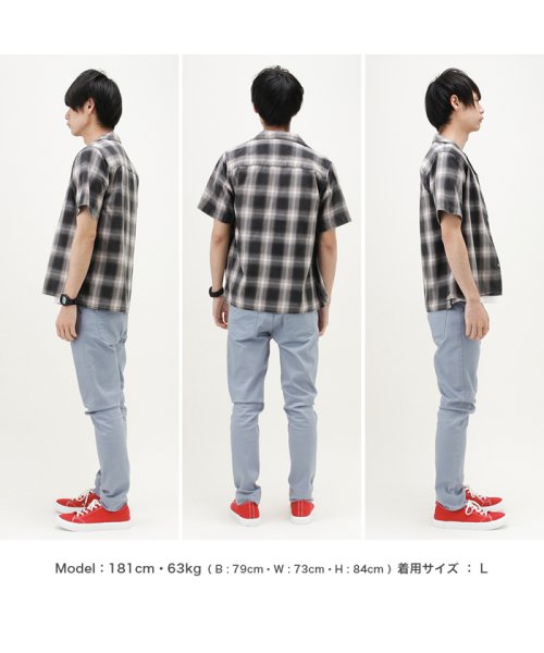 MAC HOUSE(men)(マックハウス（メンズ）)/MOSSIMO モッシモ 加工チェックオープンカラーシャツ 0270－5412M/img13