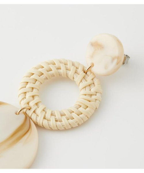 AZUL by moussy(アズールバイマウジー)/MARBLE ROUND RATTAN EARRINGS/img13