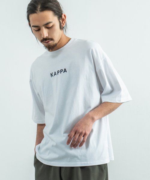 Rocky Monroe(ロッキーモンロー)/Kappa カッパ Tシャツ メンズ レディース ブランドロゴ 白 半袖 バックプリント ビッグシルエット ゆったり リラックス ルーズ クルーネック カジュア/img02