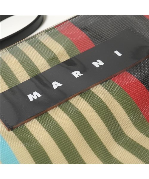 MARNI(マルニ)/【MARNI(マルニ)】PHMO0003Q0 P2740 STY50 GLOSSY GRIP Mサイズ PVC ストライプ クラッチバッグ ポーチ 鞄 レディー/img06